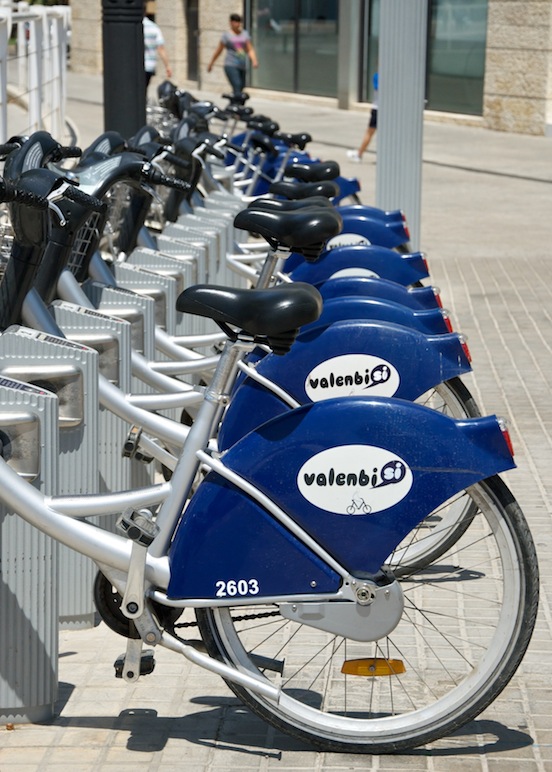 Foto delle biciclette dell'Ayuntamiento di Valencia