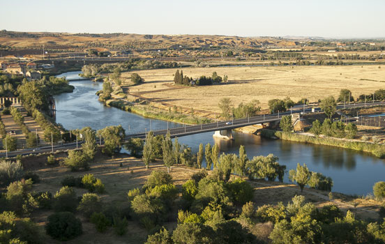 Veduta dall'alto del fiume Tago, Toledo