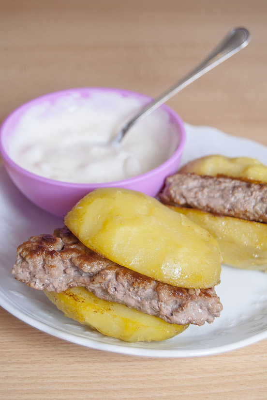 Potato burger con salsina