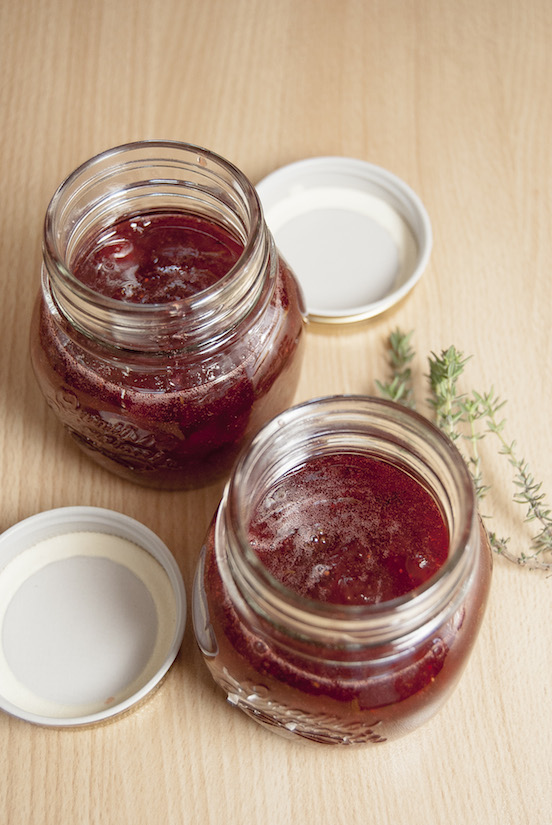 Marmellata di fragole e timo