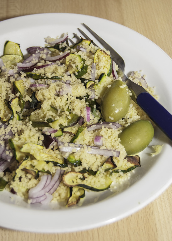 Couscous con zucchine al forno e cipolla di Tropea